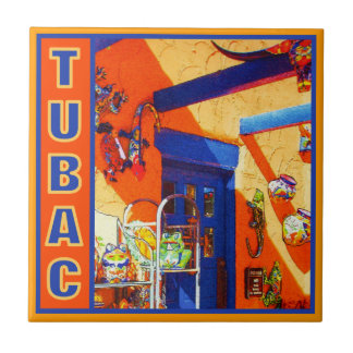 Bull's Head, Tubac Ceramic Tile