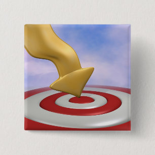 Bullseye! 15 Cm Square Badge