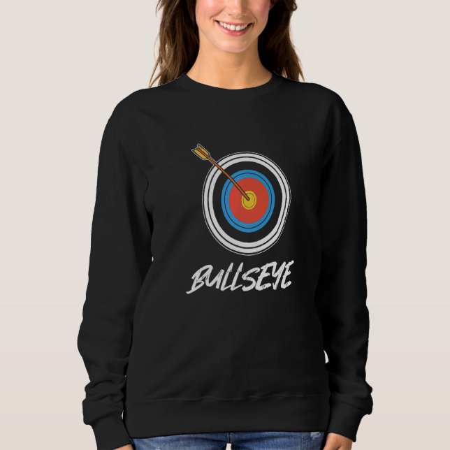 Bullseye Archery Bow And Arrow Target Ring Archer Sweatshirt (Front)
