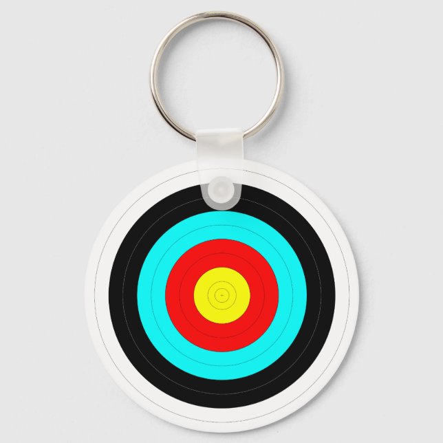 Bullseye Archery Target Key Ring (Front)