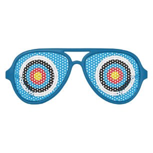 Bullseye Archery Target Party Aviator Sunglasses