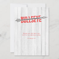 Bullseye Bow Arrow Archery Sport Birthday Thanks