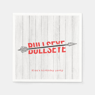 Bullseye Bow & Arrow Archery Tween Birthday Party Napkin