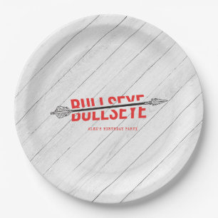 Bullseye Bow & Arrow Archery Tween Birthday Party Paper Plate