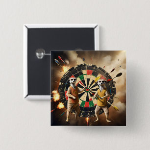 Bullseye Burrow: Meerkat Dart League, 15 Cm Square Badge