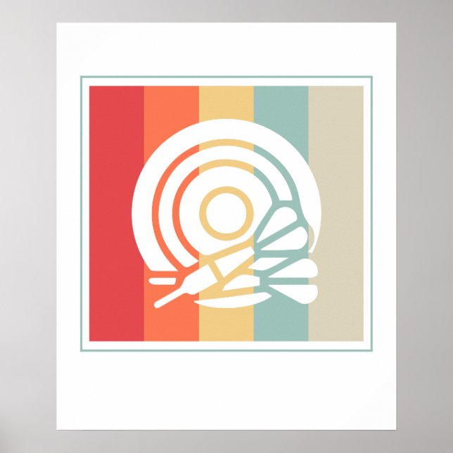 Bullseye Dart Board Dartboard Target Poster (Front)