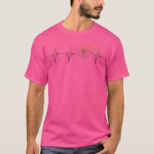 Bullseye Darts Dart Player Heartbeat Shooting Rang T-Shirt