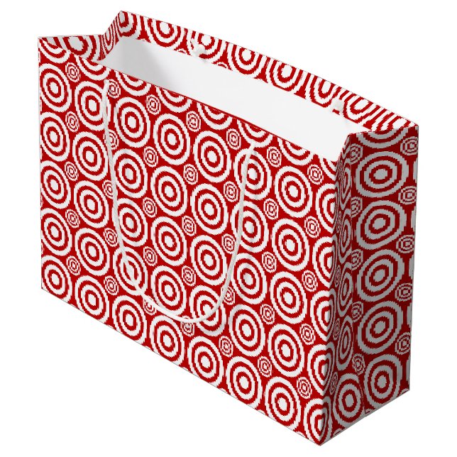 Bullseye-GIFT BAG L, Red-White (Back Angled)