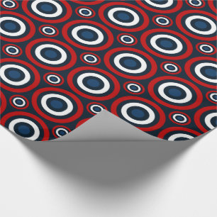 Bullseye-Gift Wrap-Red,White,Blue 2 Wrapping Paper