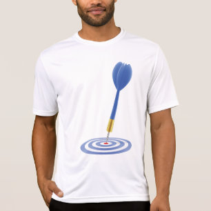 Bullseye Hit Blue Dart on Target T-Shirt