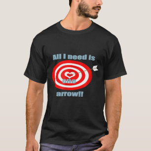 Bullseye Love Heart Arrow Archery T-Shirt