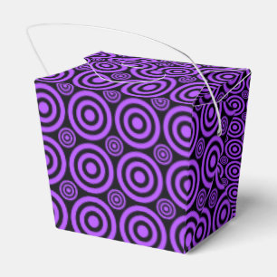 Bullseye-PURPLE-BLACK-TAKE OUT FAVOR BOXES