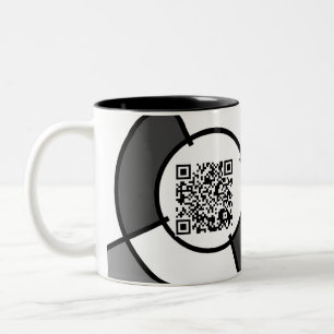 bullseye QR code Two-Tone Coffee Mug