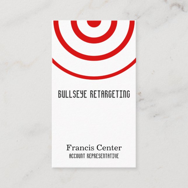 Bullseye Symbol Business Card (Front)
