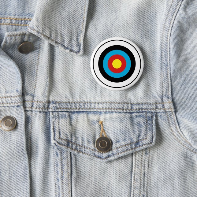 Bullseye Target Design 6 Cm Round Badge (In Situ)