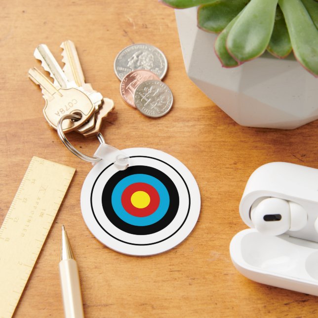 Bullseye Target Design Key Ring (Desk)