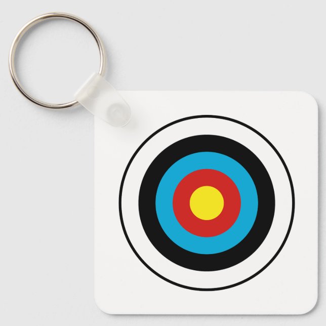 Bullseye Target Design Key Ring (Front)