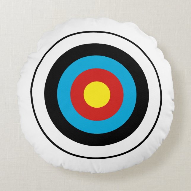 Bullseye Target Design Round Cushion (Front)