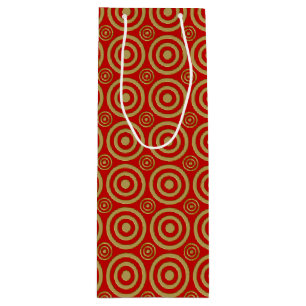 Bullseye-WINE GIFT BAG-Gold-Red Wine Gift Bag