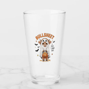 Bullsheet Highland Cow Funny Ghost Glass