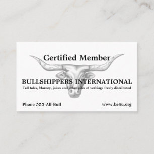 Bullshippers International membership  Business Card