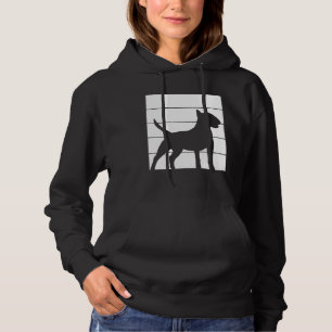 Bullterrier Silhouette Retro Vintage Hoodie