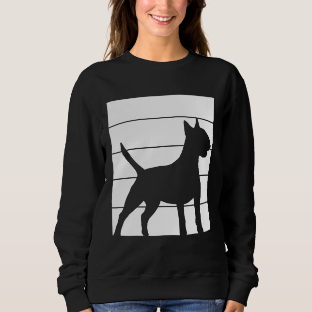 Bullterrier Silhouette Retro Vintage Sweatshirt (Front)
