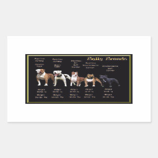 Bully Breeds Rectangular Sticker
