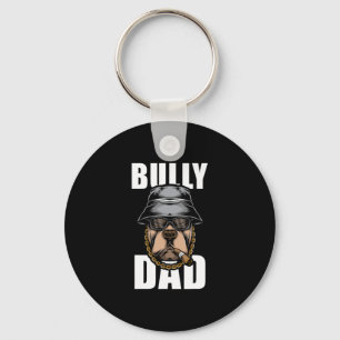 Bully Dad Bulldog Pitbull  Key Ring