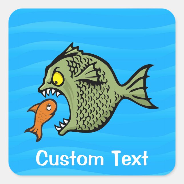 Bully fish square sticker (Front)
