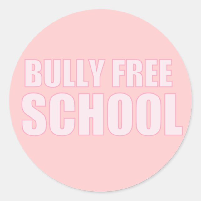 Bully Free School  Sticker (Front)
