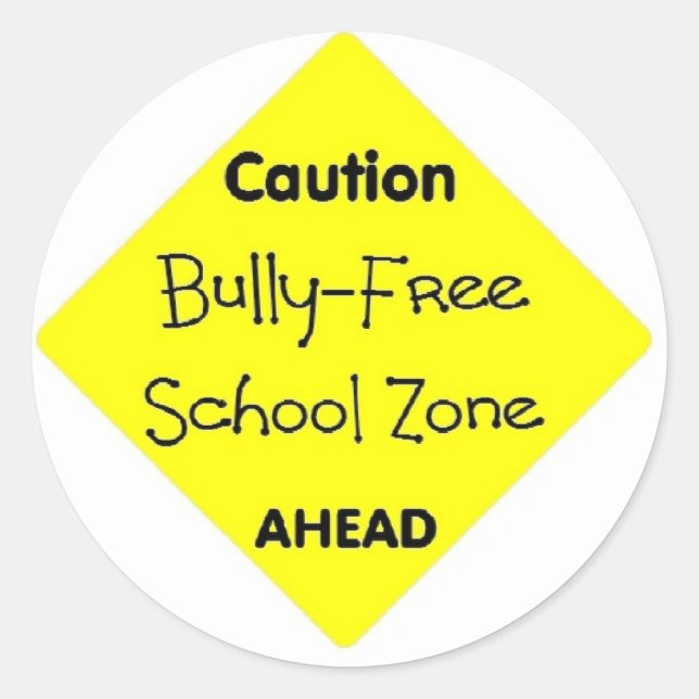 Bully - Free School Zone Classic Round Sticker (Front)