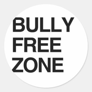 BULLY FREE ZONE CLASSIC ROUND STICKER