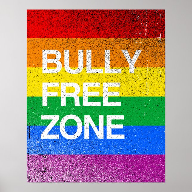 BULLY FREE ZONE -.png Poster (Front)