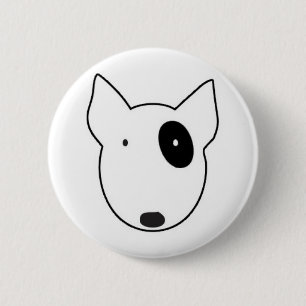 Bully head 6 cm round badge