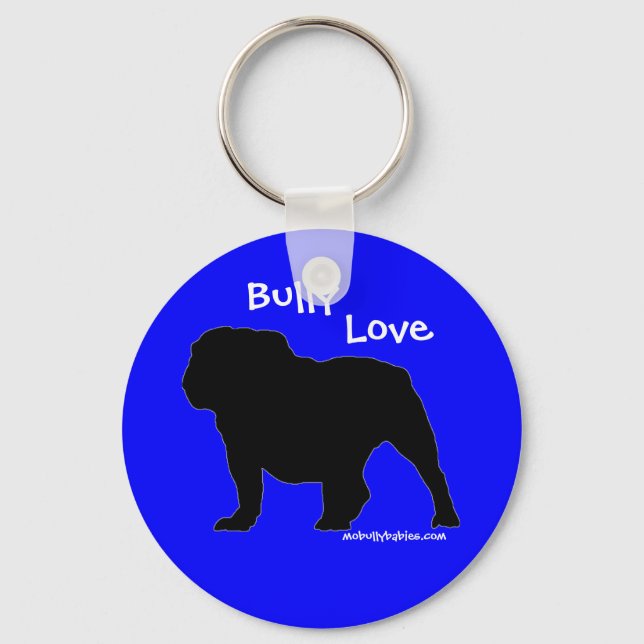 Bully Love bulldog Key Ring (Front)