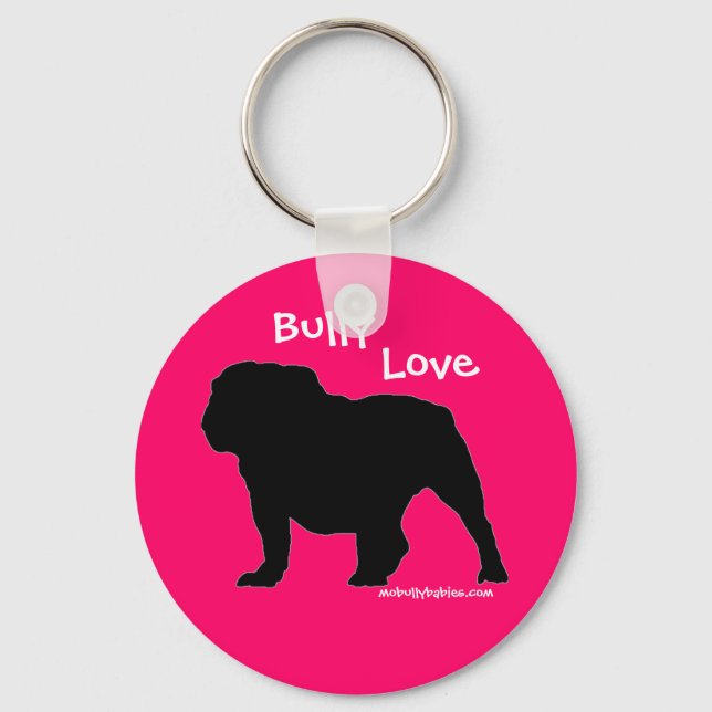 Bully Love bulldog keychain (Front)