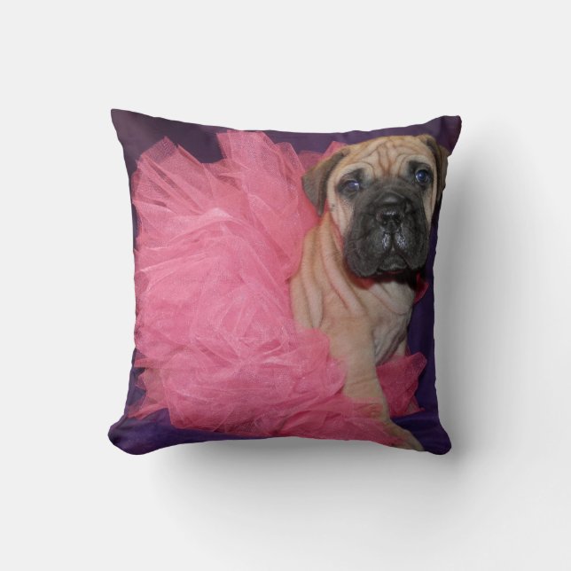 Bully Love Bullmastiff Tu-Tu Pillow (Front)