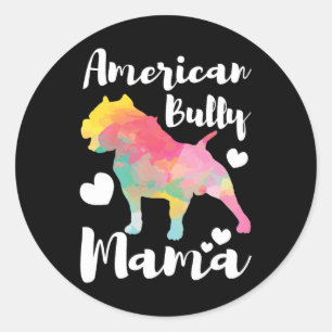 Bully Mama Bulldog Owner Mum  Classic Round Sticker