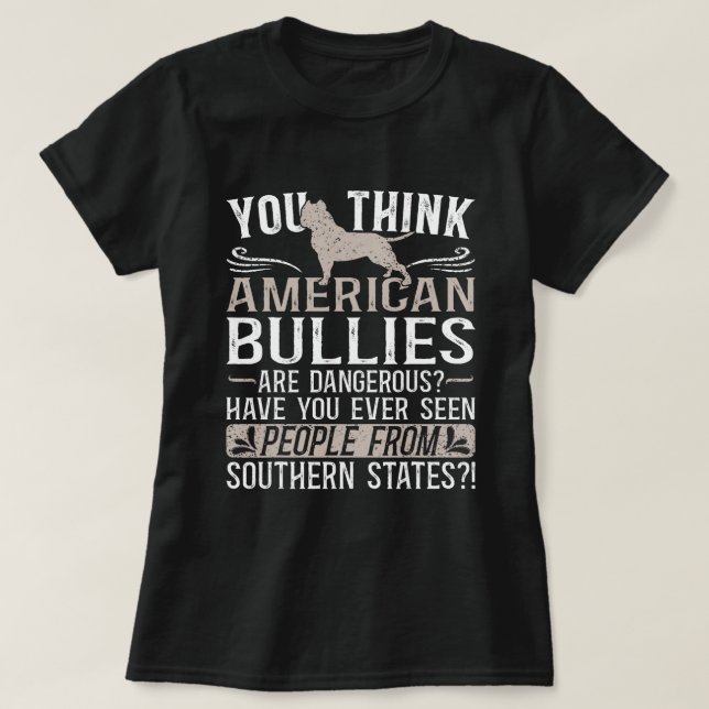 Bully XL Pitbull Friendly Dog USA States Fan Ameri T-Shirt (Design Front)