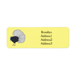 Bulwer's pheasant bird cartoon illustration 