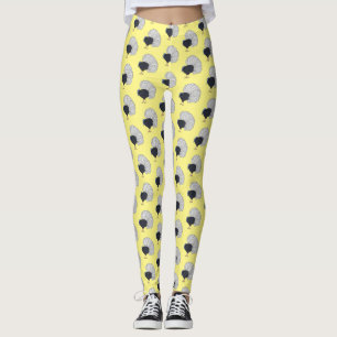 Bulwer's pheasant bird cartoon illustration leggings