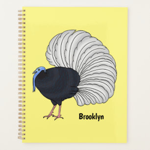 Bulwer's pheasant bird cartoon illustration planner