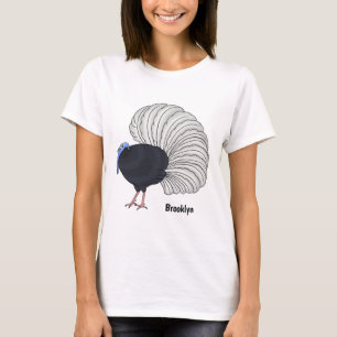Bulwer's pheasant bird cartoon illustration T-Shirt