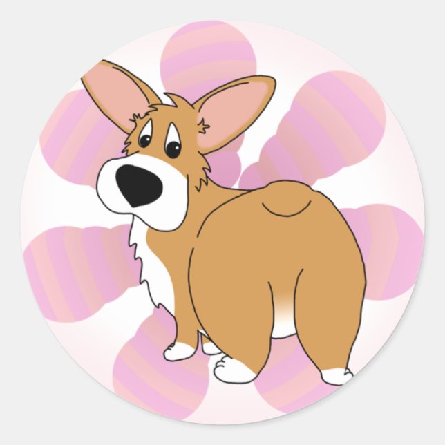 Bum Shaker Corgi Stickers (Front)