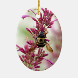 Bumble and Magenta Ceramic Tree Decoration