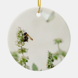 Bumble and Moth Ceramic Tree Decoration