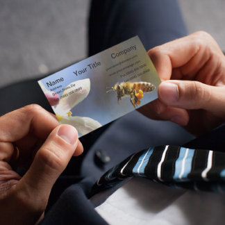 Bumble Bee all covered in pollen from pollination Business Card
