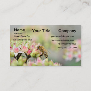 Bumble Bee all over a beautiful flower Business Card