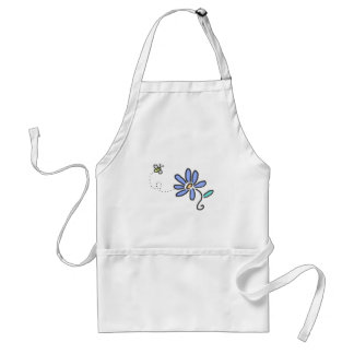 Bumble Bee and Blue Flower Standard Apron